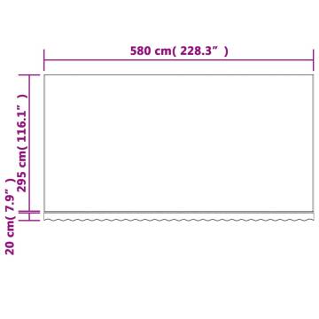 Replacement Fabric for Awning - Multicolour Stripe 6x3m