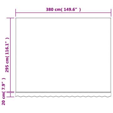 Replacement Fabric for Awning - Multicolour Stripe 4x3m