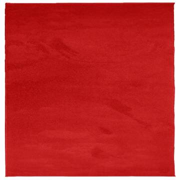 Rug OVIEDO Short Pile Red 160x160 cm - Stylish Home Decor