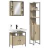 3 Piece Bathroom Cabinet Set in Sonoma Oak - Stylish Storage