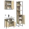 3 Piece Bathroom Cabinet Set in Sonoma Oak - Stylish Storage