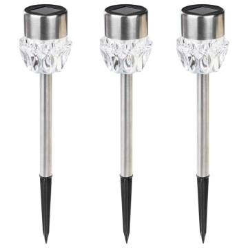 HI Solar LED Path Light Sticks - Set of 3 | Decorative Garden Lights