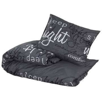 Black Duvet Cover Set 240x220 cm - 100% Cotton | Hipomarket UK