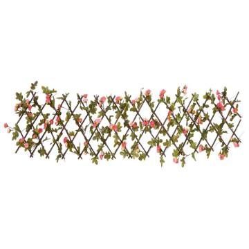 Artificial Ivy Trellis Expandable - Dark Pink 5 pcs 180x20 cm