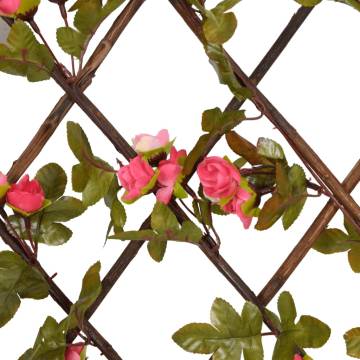 Artificial Ivy Trellis Expandable - Dark Pink 5 pcs 180x20 cm