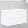 Sink Cabinet White 90x38.5x45 cm Engineered Wood Colour white Size 90 x 38.5 x 45 cm Number of 1 Number of Pieces 