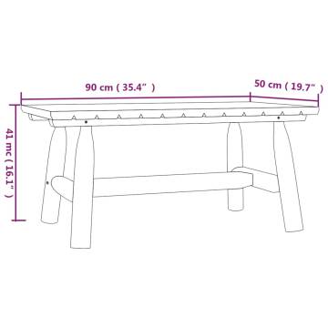 Solid Wood Spruce Coffee Table - 90x50x41 cm | HipoMarket