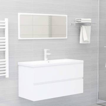 Sink Cabinet White 90x38.5x45 cm - Stylish Storage Solution