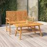 Garden Bench 109 cm Solid Acacia Wood - Elegant Outdoor Seating