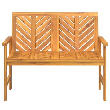 Garden Bench 109 cm Solid Acacia Wood - Elegant Outdoor Seating