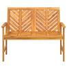 Garden Bench 109 cm Solid Acacia Wood - Elegant Outdoor Seating