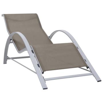 Premium Sunlounger Textilene & Aluminium - Taupe