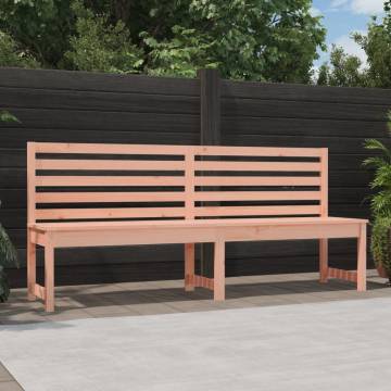 Garden Bench 201.5 cm - Solid Douglas Wood for Outdoor Relaxation