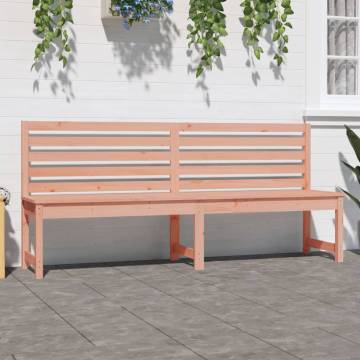 Garden Bench 201.5 cm - Solid Douglas Wood for Outdoor Relaxation