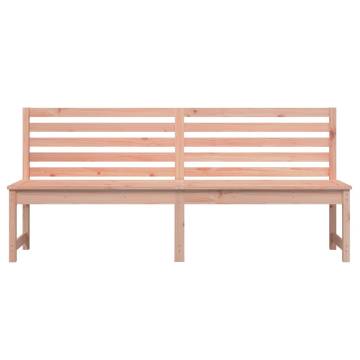 Garden Bench 201.5 cm - Solid Douglas Wood for Outdoor Relaxation