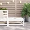 Garden Footstool White 70x70x30 cm - Solid Pine Wood