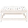 Garden Footstool White 70x70x30 cm - Solid Pine Wood