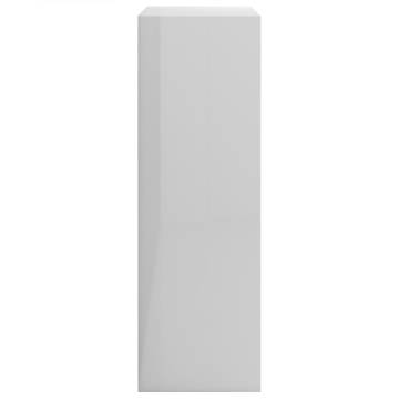 High Gloss White Bookshelf - 60x24x76 cm Engineered Wood