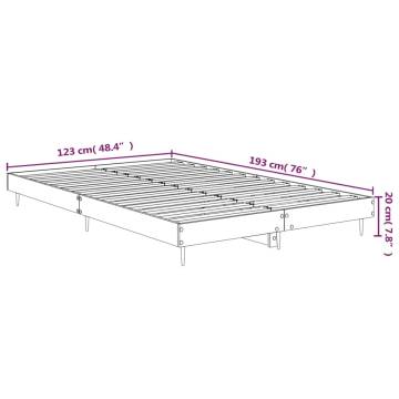 Grey Sonoma Bed Frame 120x190 cm - Small Double | HipoMarket