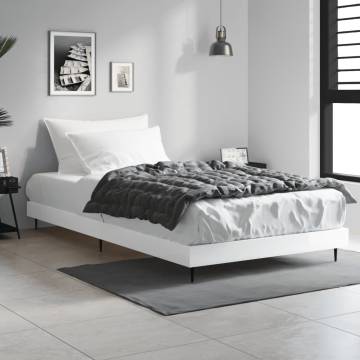 High Gloss White Bed Frame 90x200 cm - Durable & Stylish