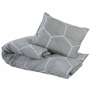 Grey Cotton Duvet Cover Set 200x200 cm | Soft & Elegant