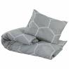 Grey Cotton Duvet Cover Set 200x200 cm | Soft & Elegant