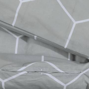 Grey Cotton Duvet Cover Set 200x200 cm | Soft & Elegant