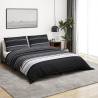 Duvet Cover Set Black and White 225x220 cm Cotton Colour black stripes Size 225 x 220 cm + 50 x 75 cm Quantity in Package 2 Number of Pieces 1 