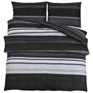 Duvet Cover Set Black & White - 225x220 cm Cotton | HipoMarket