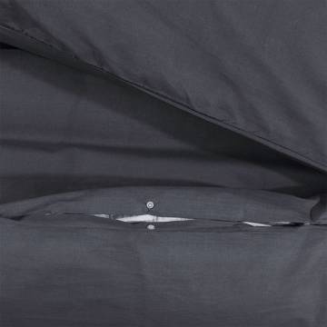 Black Duvet Cover Set 155x220 cm - 100% Cotton Elegance