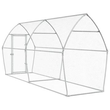 Chicken Cage Silver 400x105x182 cm | Galvanised Steel