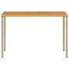 Beige Garden Table 115x54 cm with Acacia Wood Top | Hipomarket