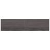 Dark Brown Solid Oak Table Top | 200x50x(2-4) cm