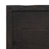 Dark Brown Solid Oak Table Top | 200x50x(2-4) cm