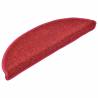 Carpet Stair Treads 15 pcs Bordeaux Red - Non-Slip Protection