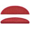 Carpet Stair Treads 15 pcs Bordeaux Red - Non-Slip Protection