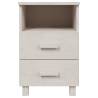 Bedside Cabinet HAMAR White - Solid Pine Wood Nightstand