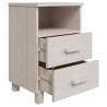 Bedside Cabinet HAMAR White - Solid Pine Wood Nightstand