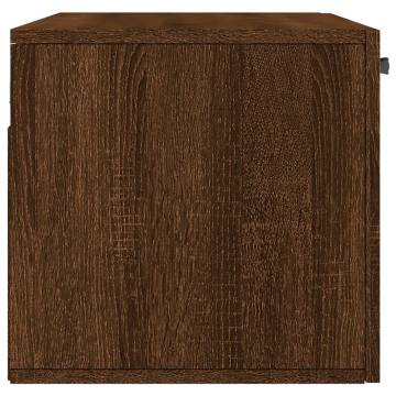 Wall Cabinet Brown Oak - 80x36.5x35 cm Engineered Wood