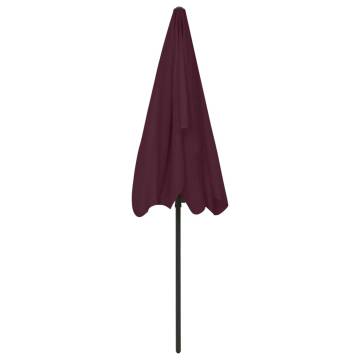 Beach Umbrella Bordeaux Red - UV Protection & Stylish Design