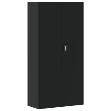 File Cabinet Black 90x40x180 cm - Stylish Steel Organizer