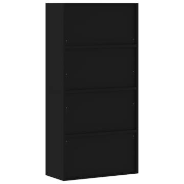 File Cabinet Black 90x40x180 cm - Stylish Steel Organizer