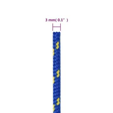 Boat Rope Blue 3mm 100m Polypropylene - Durable & Versatile