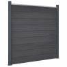 Fence Panel Set Grey 180x186 cm WPC Colour grey Size 180 x 186 cm Quantity in Package 1 