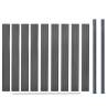 Fence Panel Set Grey 180x186 cm WPC - Durable Garden Fencing