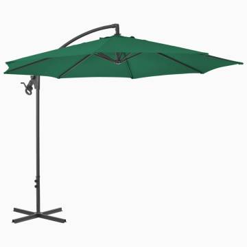 Cantilever Umbrella with Steel Pole 300 cm Green | HipoMarket