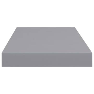 Floating Wall Shelves - 4 pcs Grey MDF | Stylish Home Decor