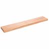 Wall Shelf Light Brown - Solid Oak Wood, 160x30 cm | HipoMarket UK