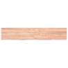 Wall Shelf Light Brown - Solid Oak Wood, 160x30 cm | HipoMarket UK