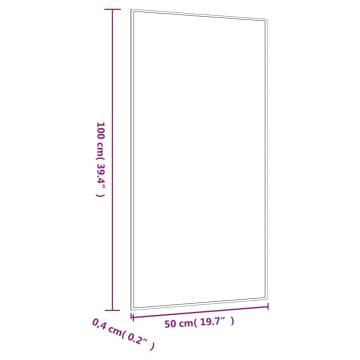 Wall Mirror 50x100 cm - Classic Rectangle Design